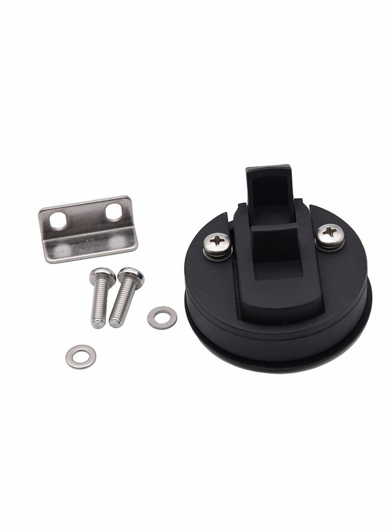 2-Pack Black Nylon Slam Latch Round Pulls for RV, Boat & Marine Deck - 1/2'' Door Cabinet Hardware - Image 4