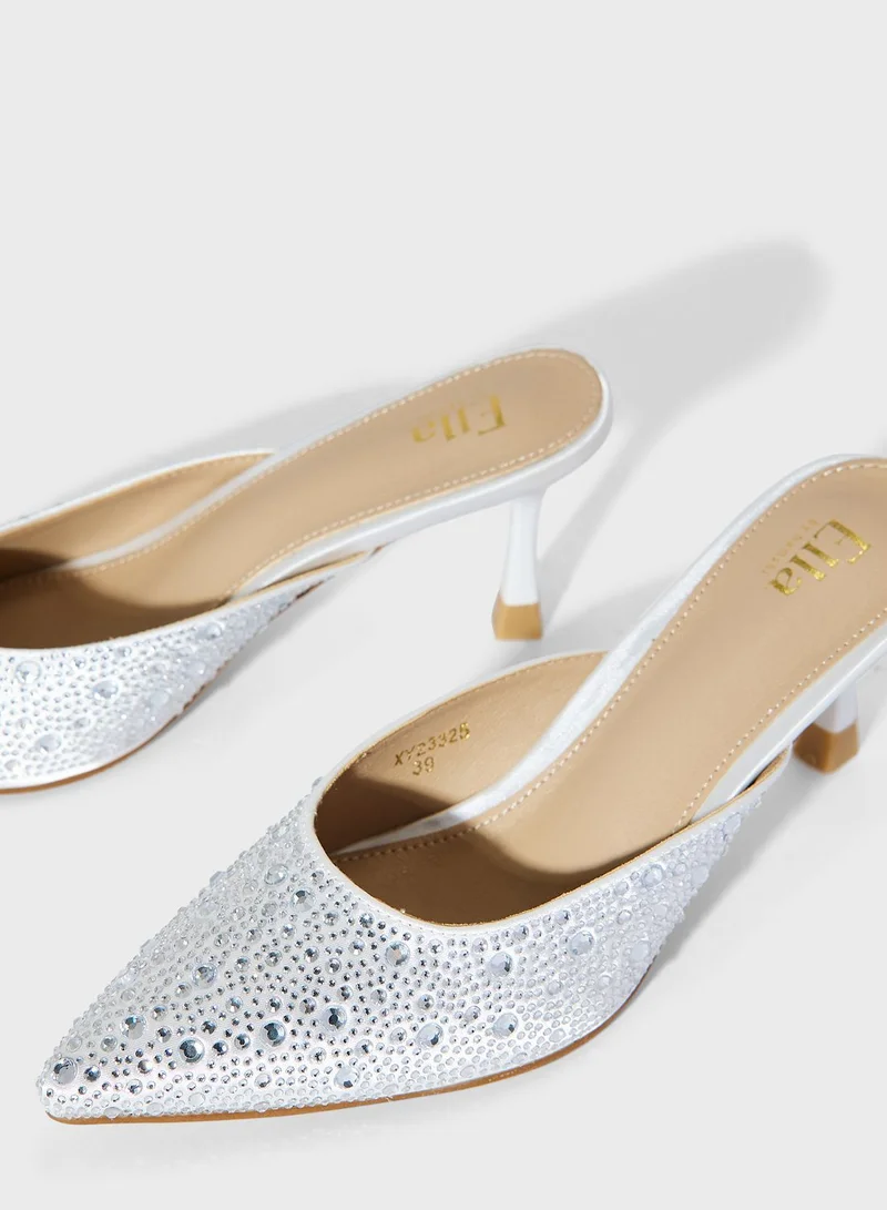 Ella Limited Edition Diamante Heel Pump