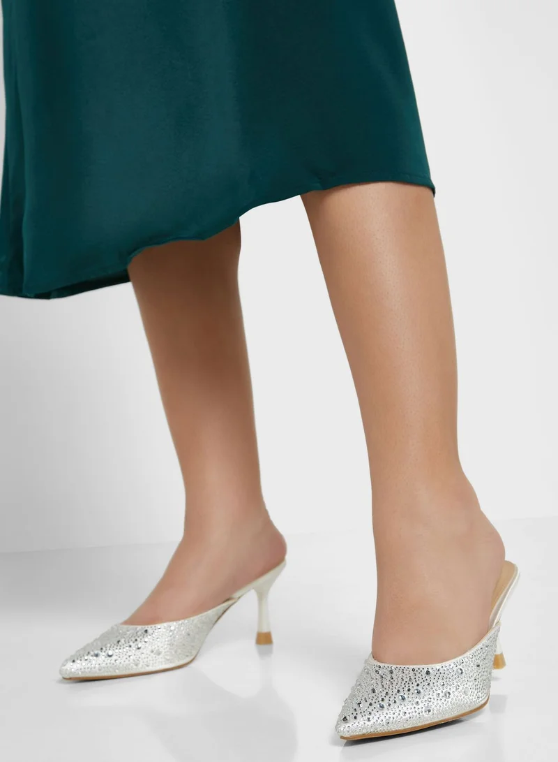 Ella Limited Edition Diamante Heel Pump