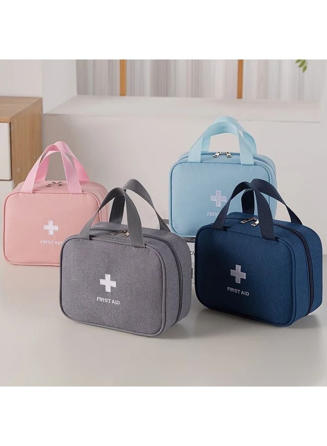 حقيبة إسعافات أولية باللون الأزرق البحري سعة كبيرة منظم محميل للوقاية من الأوبئة للسفر - Image 5