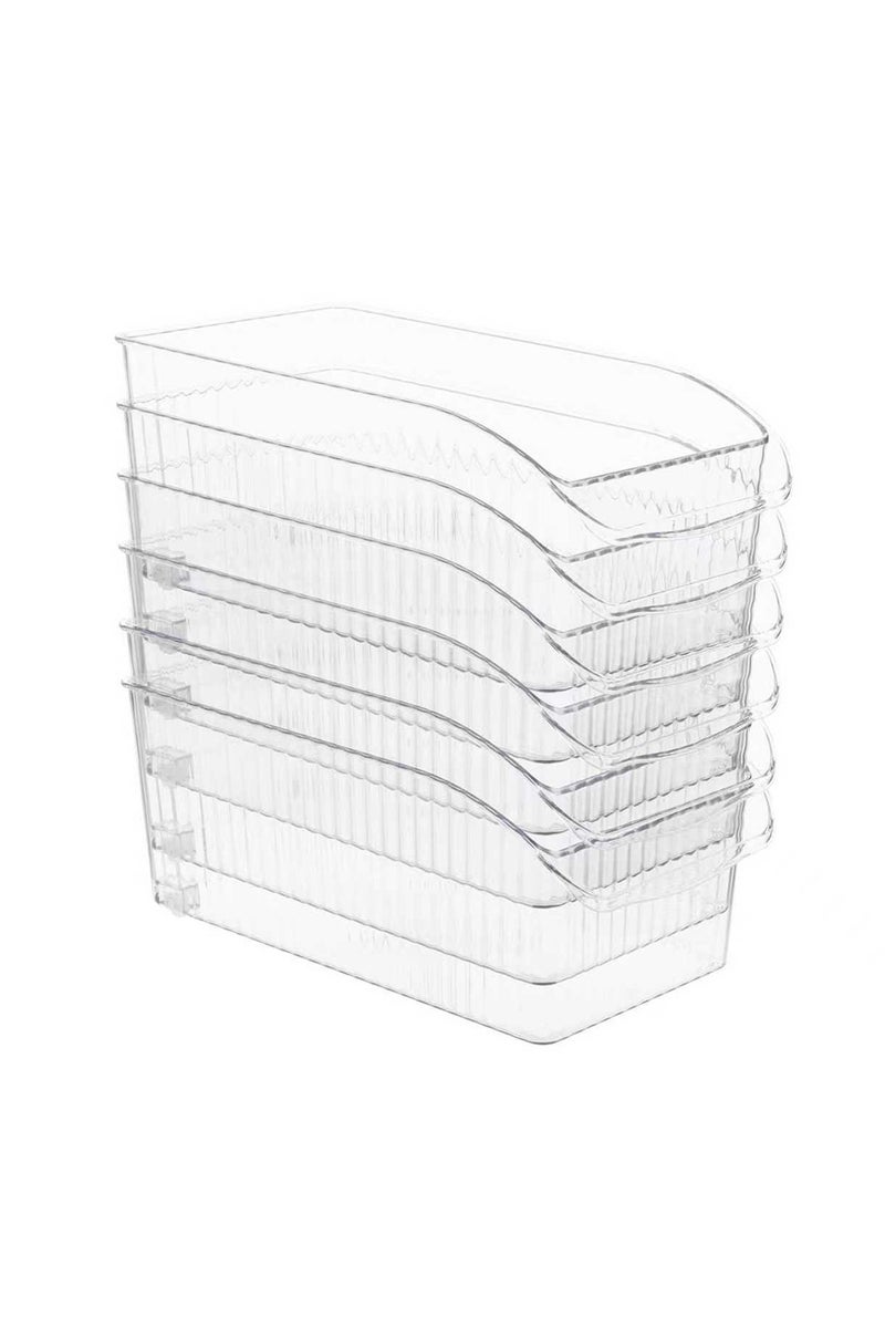 Noon East 6 Pack-Pet Multi-Use Fridge Organizer Bins With Wheel, Storage Containers Kitchen For Pantry And Home Organization - Image 1