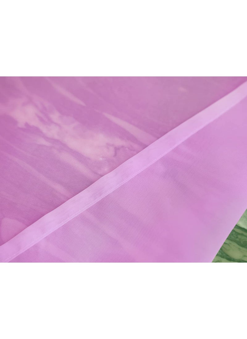 L&TEC Window Pink Sheer Curtains 95 Inches Long 2 Panels Sheer Curtain Basic Rod Pocket Panel for Bedroom Children Living Room Yard Kitchen (Pink  52"" W x 95"" L | 2 pcs)  - Image 5