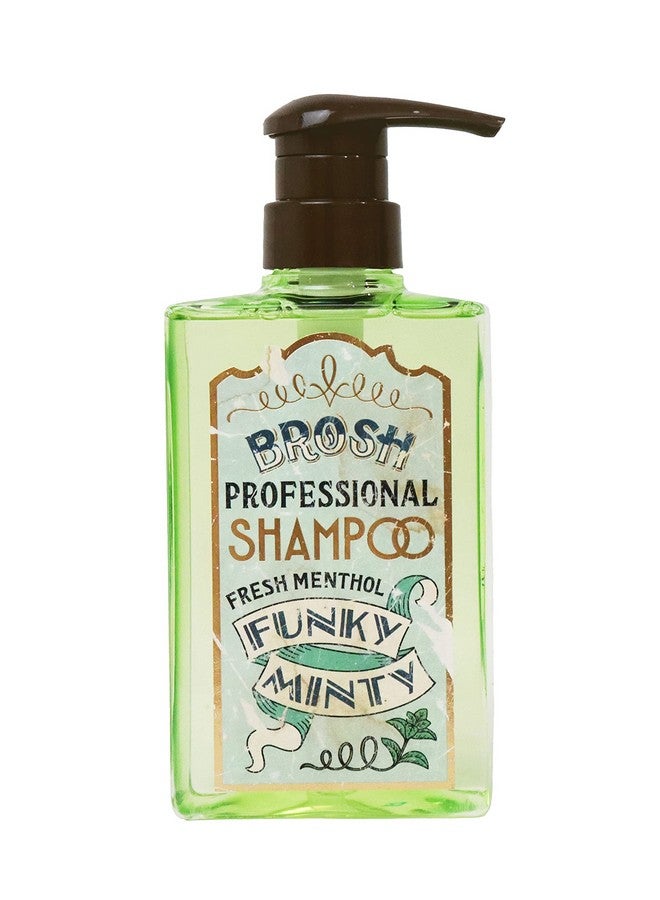 Brosh Funky Minty Shampoo For Men - Deep Cleansing & Hydrating Shampoo For Dandruff, Scalp Care & Irritation - Purifying Shampoo - Removes Excess Oil & Softens Hair - Image 1