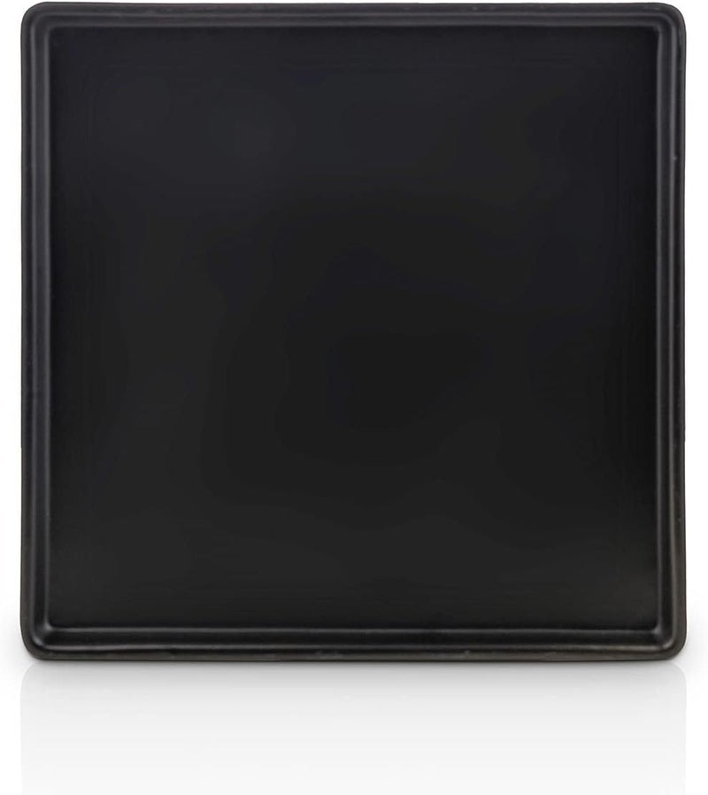 Stone Lain Grace Stoneware Appetizer Plate Set Includes 4 Plates Black - Image 3