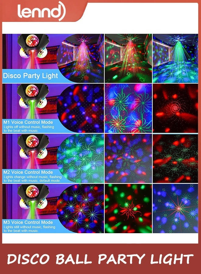 LENND Disco Ball Party Lights Indoor Outdoor, Dj Lights Disco Ball Decor Party Strobe Light for Parties 3 Disco Balls Sound Activated with Remote Control Disco Light for Christams Halloween KTV Club Party - Image 3