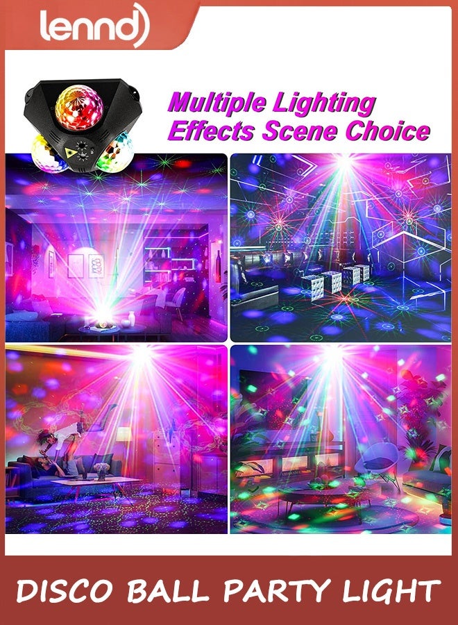 LENND Disco Ball Party Lights Indoor Outdoor, Dj Lights Disco Ball Decor Party Strobe Light for Parties 3 Disco Balls Sound Activated with Remote Control Disco Light for Christams Halloween KTV Club Party - Image 5