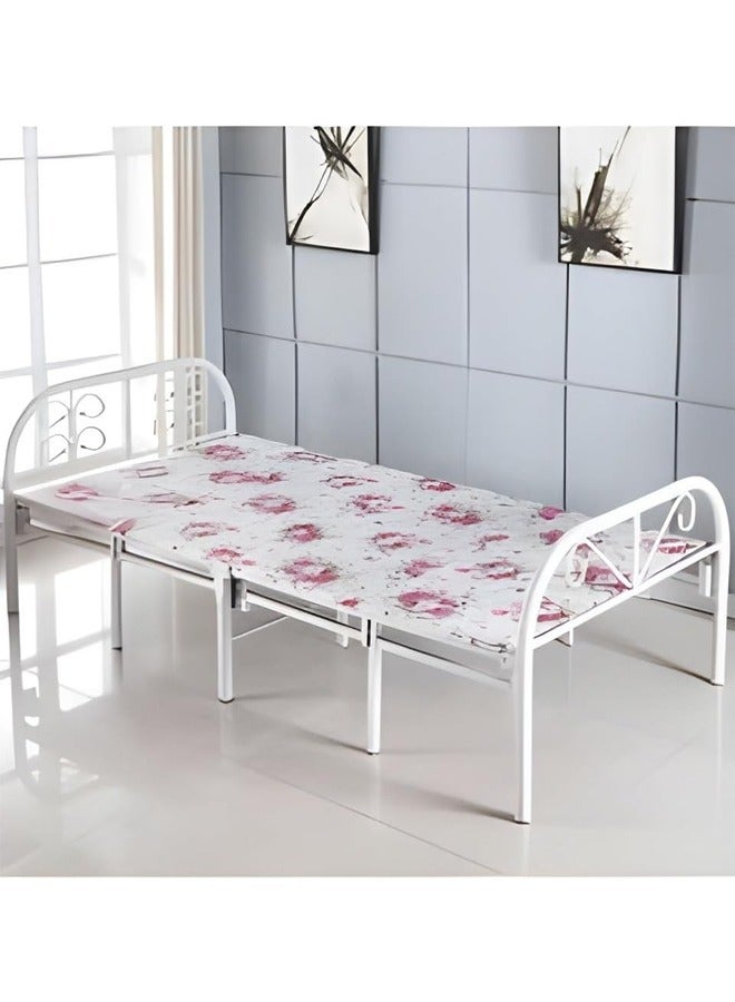 Foldable Metal Single Bed, Comfortable and Portable, Suitable for Narrow Spaces, 190 x 90 x 70 cm - Image 2