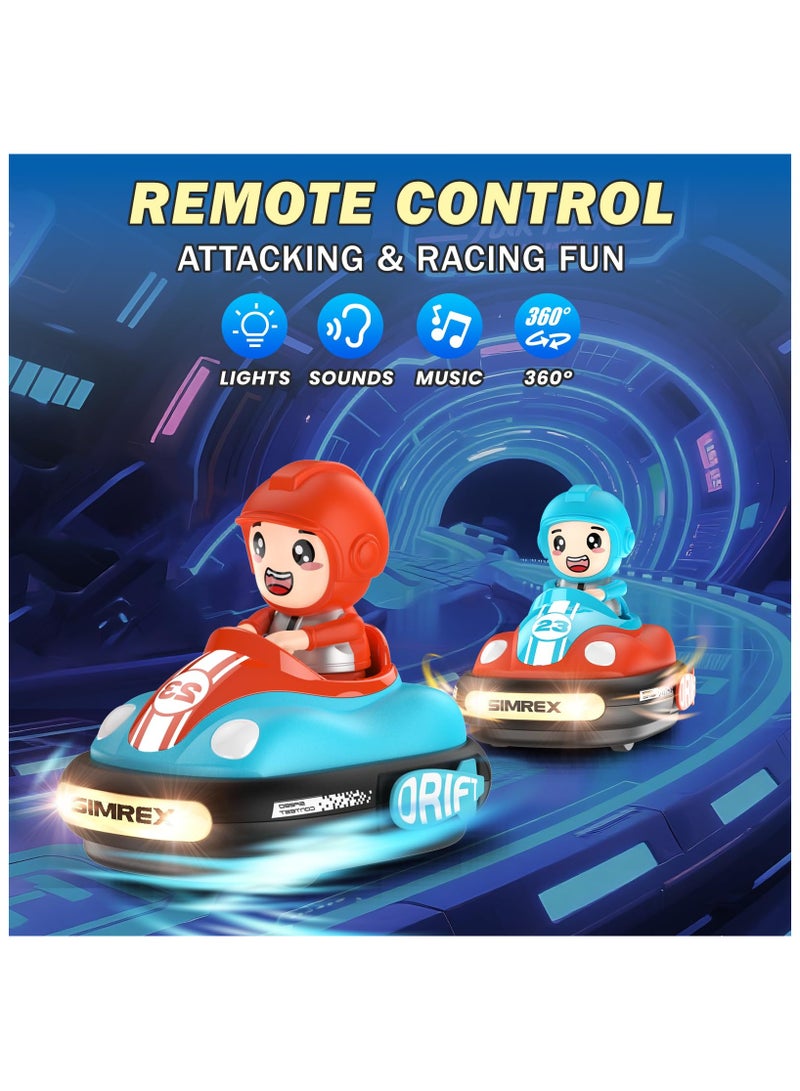 2 Player Remote Control Bumper Car for Kids with Sound Light Music Parent Child Interactive Battle Shooter Electric Toy Car - Image 2