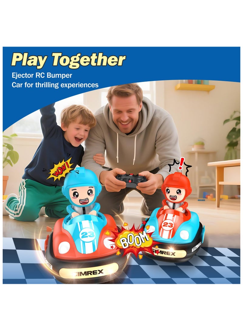 2 Player Remote Control Bumper Car for Kids with Sound Light Music Parent Child Interactive Battle Shooter Electric Toy Car - Image 3
