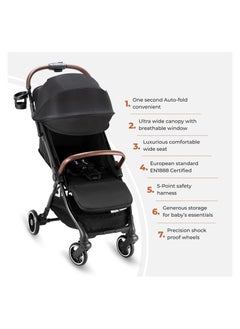 TEKNUM Teknum Travel EXPLORER 2 AutoFold Stroller - Black  - Image 5
