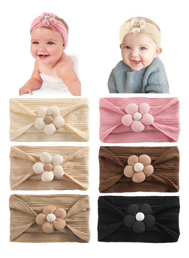 Seiolieliou Seiolieliou Handmade Flower Headbands Set for Baby Girls, Newborns, and Infants - Cute Nylon Hair Accessories Gift - Image 1