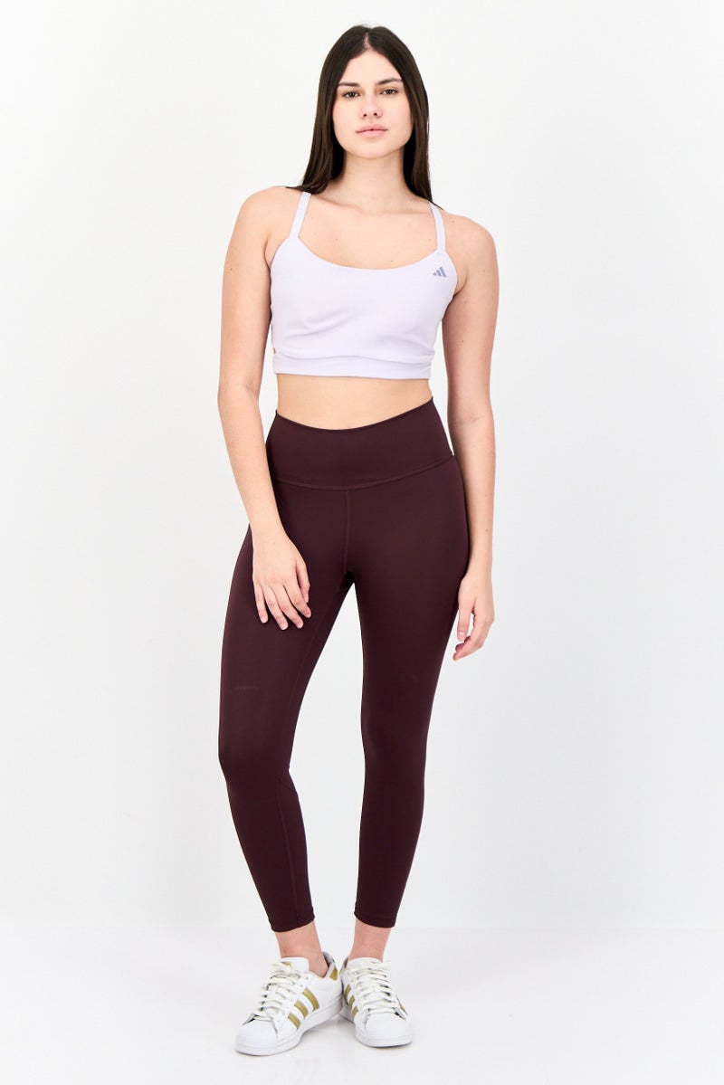 Adidas Women Lightly Padded Solid Training Sport Bra, Lilac  - Image 4