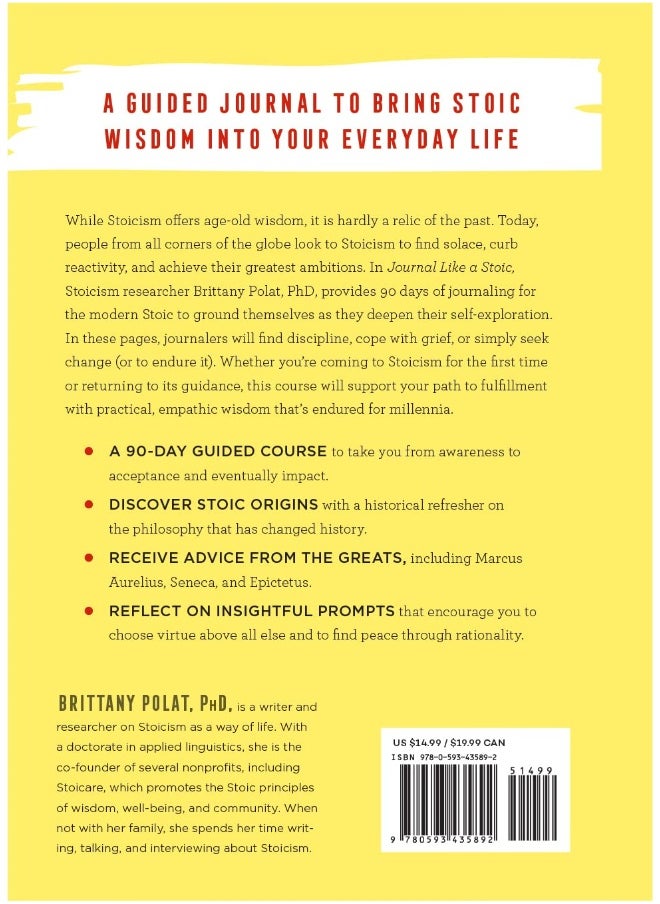 null - Journal Like a Stoic: A 90-Day Stoicism Program to Live with Greater Acceptance, Less Judgement, and Deeper Intentionality (Includes Teachings of Marcus Aurelius) - Image 1
