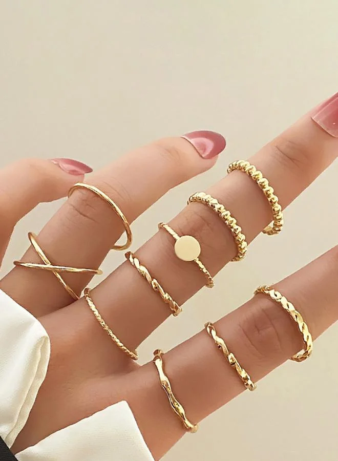 Styli Styli Set of 10 - Textured Stackable Rings