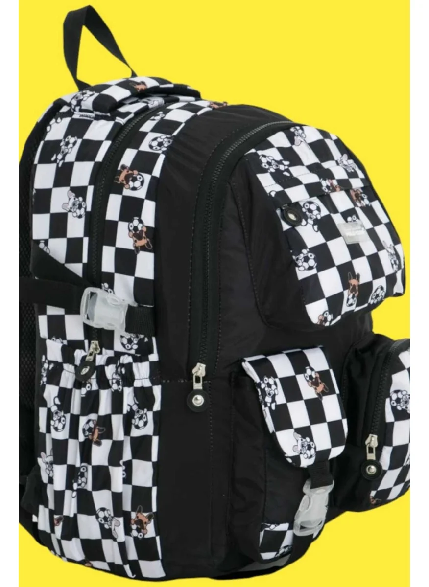 Tezzgelsin Unisex Waterproof Checkered Colorful Backpack School Bag