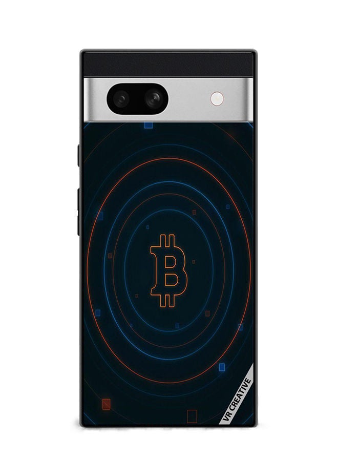 VR CREATIVE Protective Case Cover For Google Pixel 7a Bitcoin Design Multicolour - Image 1