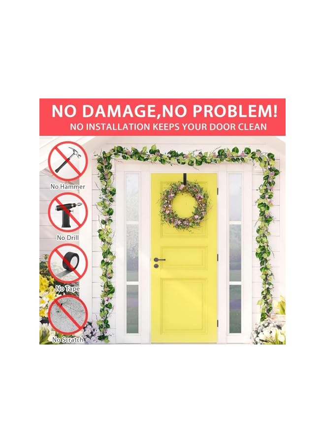 The Bros Wreath Hanger For Front Door,12" Wreath Hanger Door Wreath Hook Over The Door Hanger, It Can Be Used To Hang Clothes, Bags, Umbrellas - Image 5