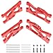 Treehobby 4PCS Metal Front and Rear Swing Arms Compatible with WLtoys 114 144010 144001 144002 112 124016 124017 124018 124019 RC Car Upgrades Parts Red - Image 3