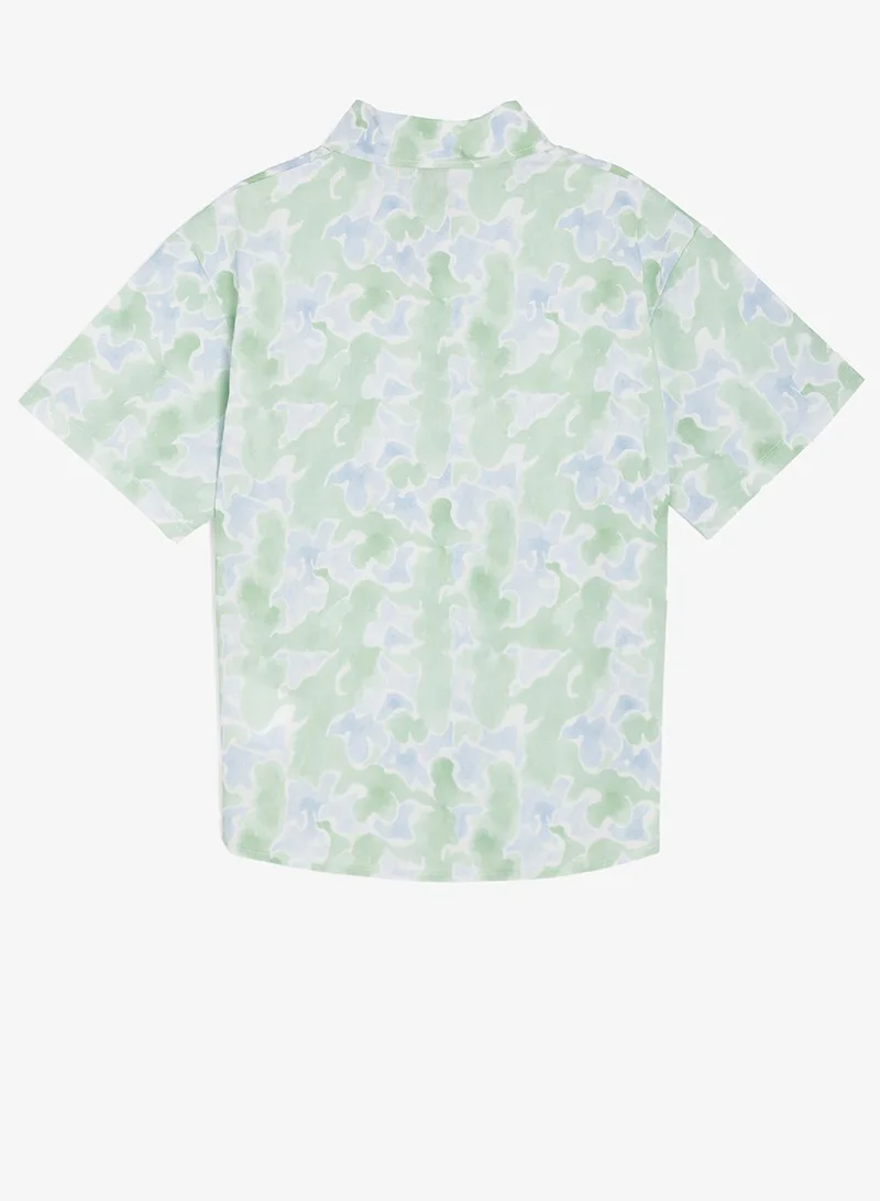 Pinata  Short Sleeve Pocket Detail Cotton Resort Shirt for Men | Best Price UAE