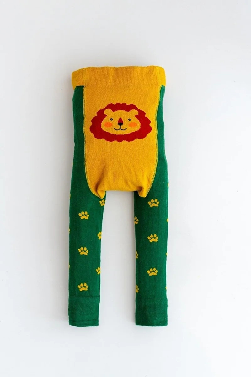 ماما يويو Nou Nou Lion Patterned Baby Boy Knitted Leggings Pants