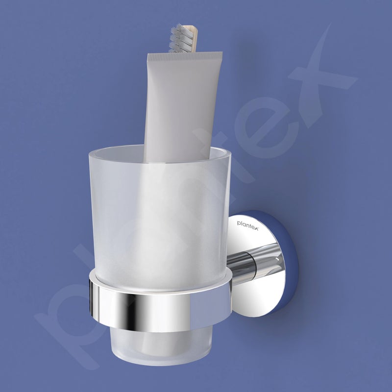 Plantex Smero Pure Brass Toothbrush and Paste Holder/Tumbler Holder/Toothpaste Holder/Bathroom Accessories - Circle (Chrome) - Image 5