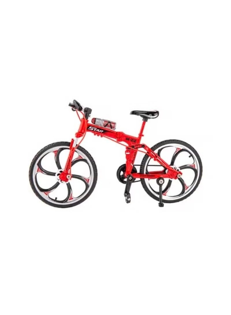 أكاليكس دراجة جبلية قابلة للطي مصنوعة من سبائك معدنية مصبوبة، نموذج مصغر دقيق مع عجلات متحركة، لعبة محاكاة - Image 1