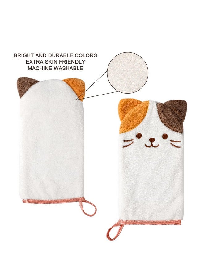 PHOGARY 5-Pack Microfiber Body Wash Mitts, 4.5×9 inch Super Absorbent & Soft Face Washcloths Gloves in Cute Animal Style - Gentle Scrub for Baby, Toddler, and Kids Bath and Shower - Image 3