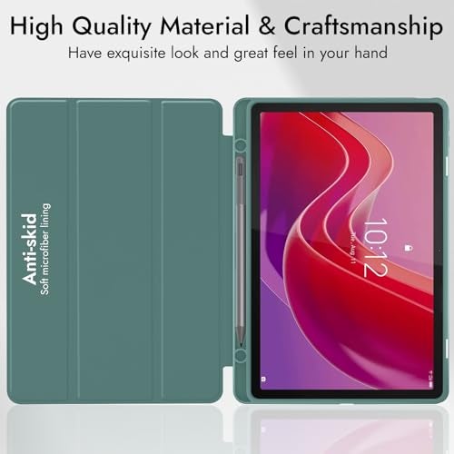Robustrion Cover for Lenovo Tab M11 Cover Case, Flip Cover with Pencil Holder for Lenovo Tab M11 Tablet 11 inch [ Auto Sleep Wake Support] - Dark Green - Image 5