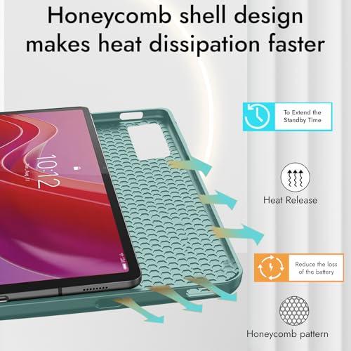 Robustrion Cover for Lenovo Tab M11 Cover Case, Flip Cover with Pencil Holder for Lenovo Tab M11 Tablet 11 inch [ Auto Sleep Wake Support] - Dark Green - Image 4