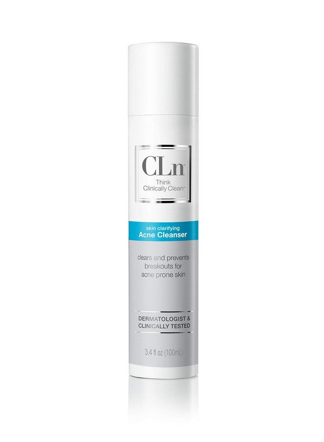 cln Ln® Acne Cleanserthe Only Facial Cleanser With 0.5% Salicylic Acid Preserved With Sodium Hypochlorite For Clarifying Skin From Blackheads & Breakouts Oilfree & Fragrancefree 3.4 Fl. Oz. - Image 2