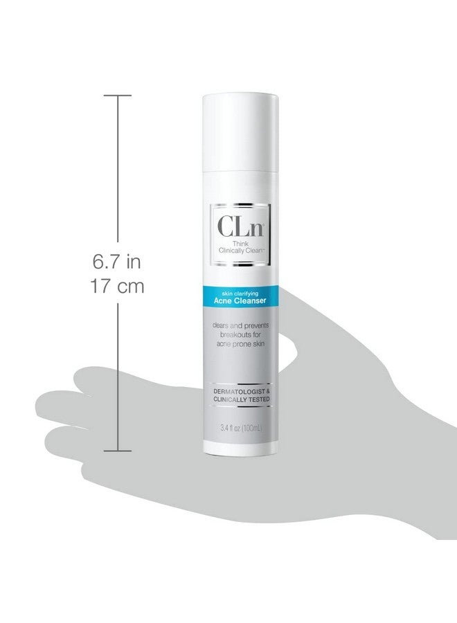 cln Ln® Acne Cleanserthe Only Facial Cleanser With 0.5% Salicylic Acid Preserved With Sodium Hypochlorite For Clarifying Skin From Blackheads & Breakouts Oilfree & Fragrancefree 3.4 Fl. Oz. - Image 5