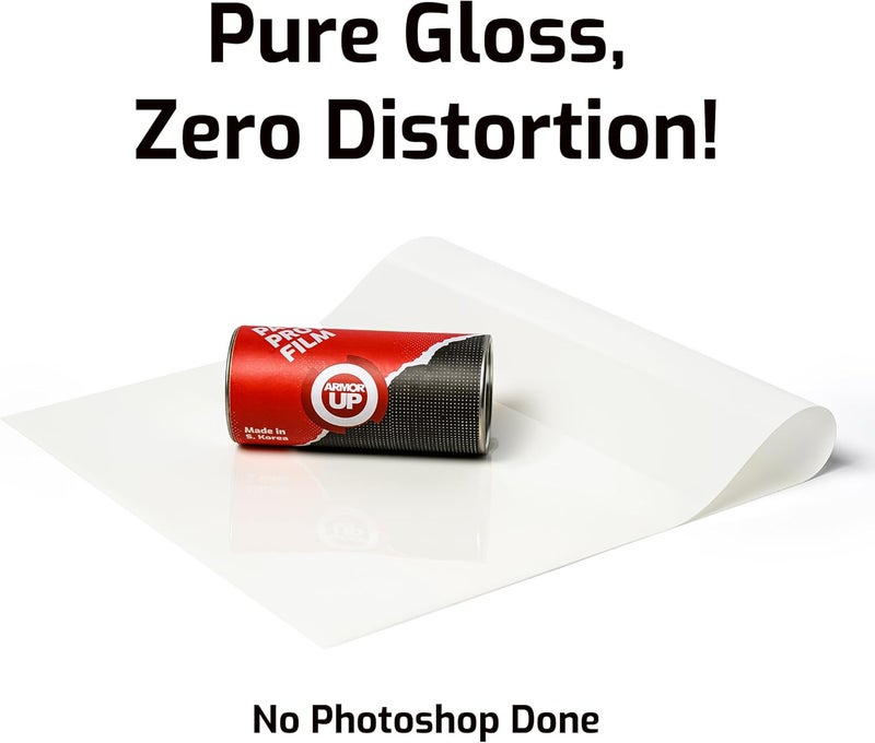 ARMOR UP [] 6"x120" Bulk Roll Clear Paint Protection Film for Cars, Trucks - 8-mil TPU Automotive Protector Wrap for Bumper, Headlamps, Hood - Non-Yellowing, Self-Healing, UV Protection, Gloss Top Coat - Image 3