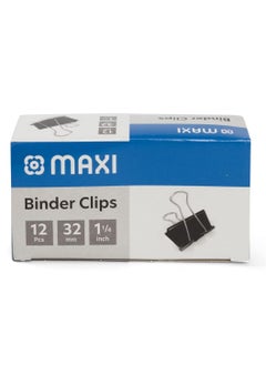 Maxi 48-Piece Binder Clip 32mm Size Black  - Image 2