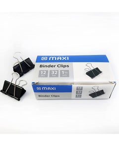Maxi 48-Piece Binder Clip 32mm Size Black  - Image 3