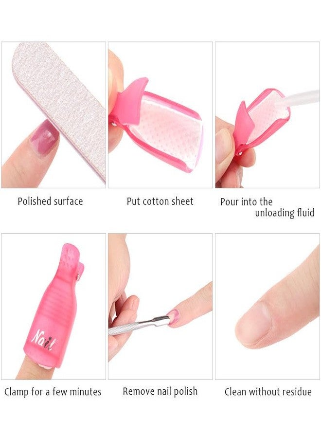 MYYNTI Acrylic Gel Polish Clips, NailClip NailArt GelPolish Remover Plastic，5 PCS GelPolish, Nails Art Gel Cap Soak OffClip UV Manicure AcrylicNails Wrap Tool 1pc, Multi Color. - Image 2