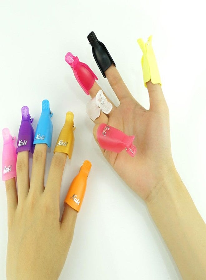 MYYNTI Acrylic Gel Polish Clips, NailClip NailArt GelPolish Remover Plastic，5 PCS GelPolish, Nails Art Gel Cap Soak OffClip UV Manicure AcrylicNails Wrap Tool 1pc, Multi Color. - Image 4