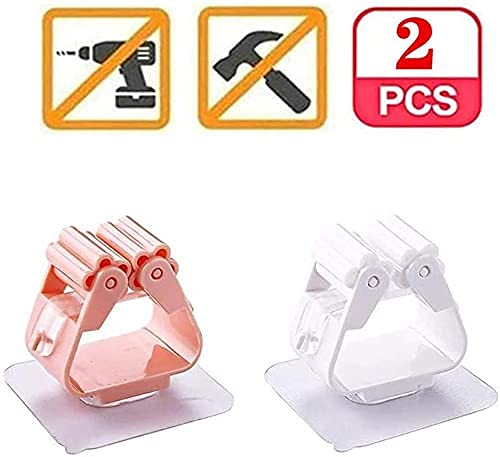PROPAD ENTERPRISE PROPAD ENTERPRISE Mop Broom Holder Self Adhesive Organizer Wall Mount Clips for Kitchen Bathroom Closet Garden Garage Multicolor 2 Pieces  - Image 2