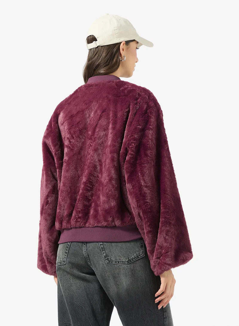 اونلي Onldana Life Faux Fur Bomber Jacket