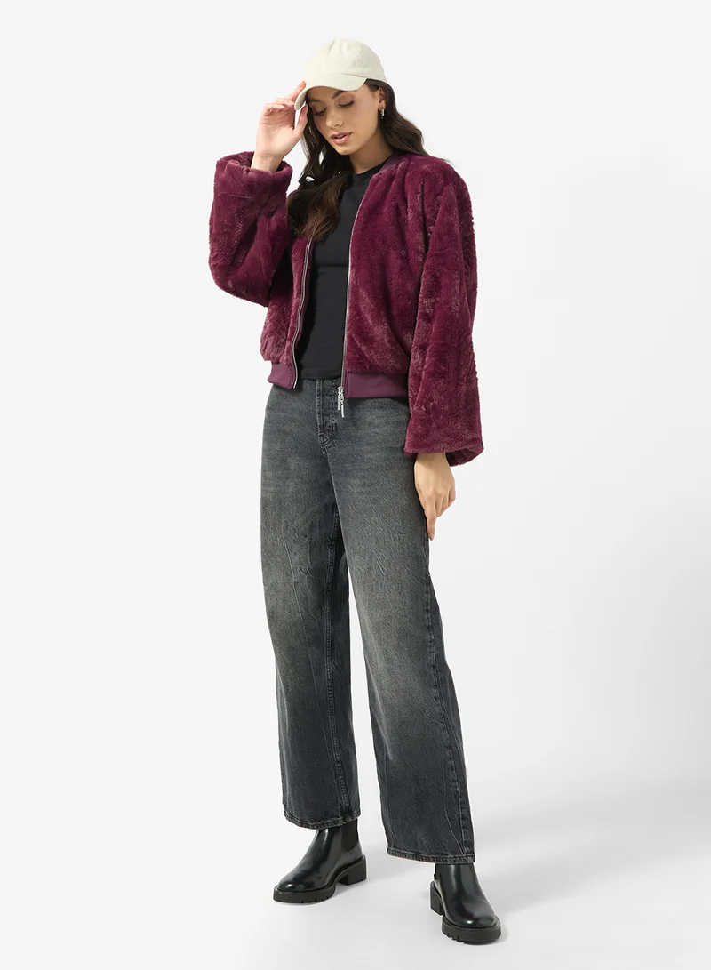 ONLY Onldana Life Faux Fur Bomber Jacket