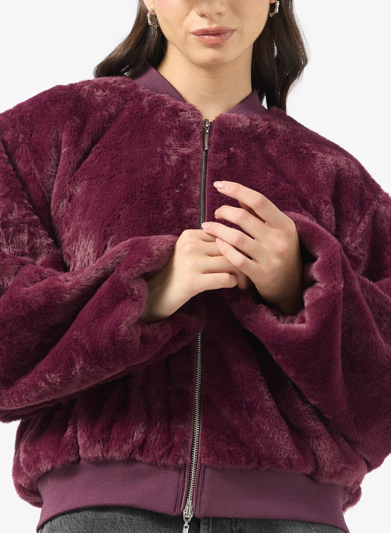 ONLY Onldana Life Faux Fur Bomber Jacket - Image 3