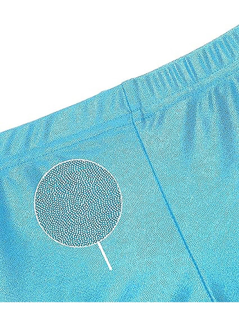 Toddler Womens Girls Gymnastics Shorts, Sparkle Tumbling Dance Athletic Short Kids 4-13 Years Womens?blue/sliver120? - Image 3