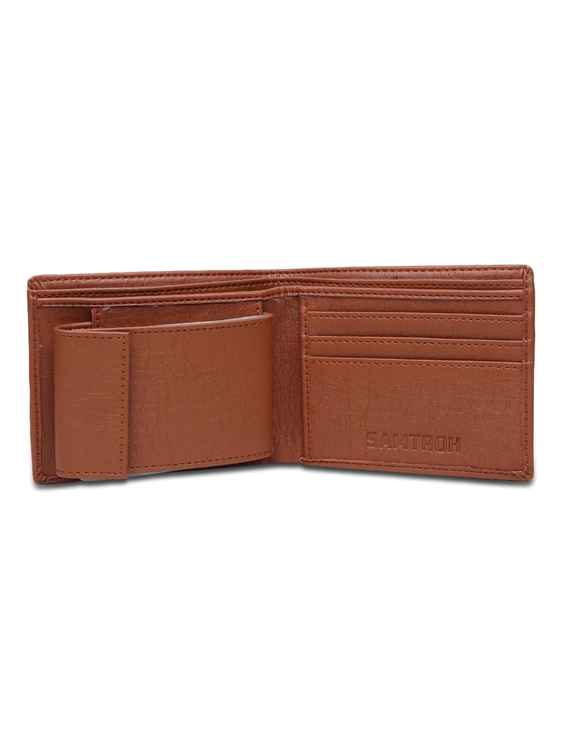 SAMTROH Slim Wallet for Men - Artificial Leather, Album Design, 9 Card Capacity, 2 Cash Pockets & Hidden Compartment (Style23) | Everyday Carry Essential - Image 3