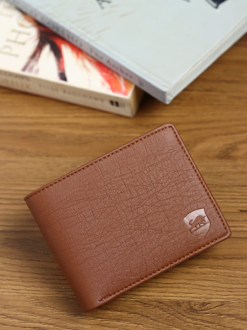 SAMTROH Slim Wallet for Men - Artificial Leather, Album Design, 9 Card Capacity, 2 Cash Pockets & Hidden Compartment (Style23) | Everyday Carry Essential - Image 2
