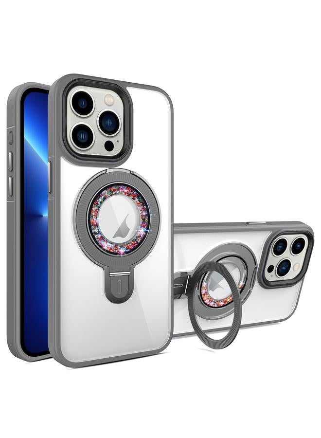 S-TOP Case For iPhone 13 Pro MagSafe Flip Holder Full Coverage TPU+PC Clear Phone Case - Image 1