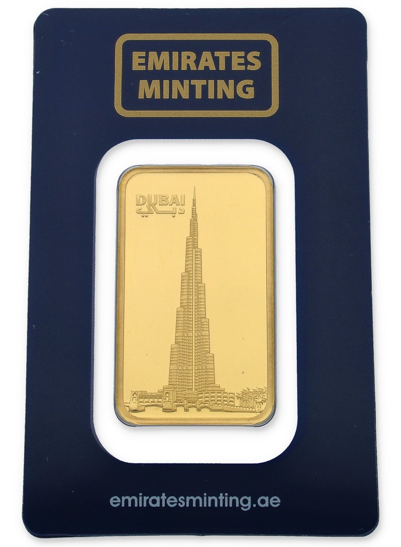 الإمارات مينتنج سبيكة ذهب إمارات ميتينج ١ أونصة بتصميم برج خليفة نقاء 999.9  - Image 3