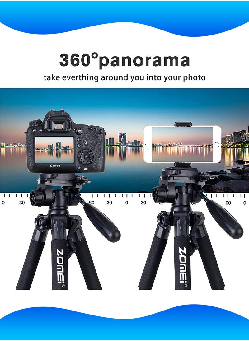 Zomei - Aluminum Alloy Tripod - 140cm Foldable Stand - DSLR Camera Stand - Smart Phone Live Stand -  Portable Holder for Projector, Fill Light - Image 1