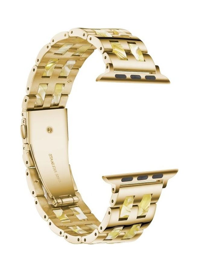 NIBEMINENT Watch Wrist Strap For Apple Series 7 41mm/6 & SE 5 4 40mm/3 2 1 38mm Beeswax - Image 2