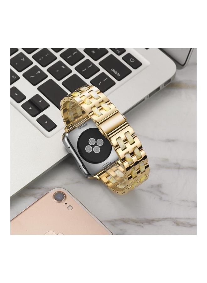 NIBEMINENT Watch Wrist Strap For Apple Series 7 41mm/6 & SE 5 4 40mm/3 2 1 38mm Beeswax - Image 5