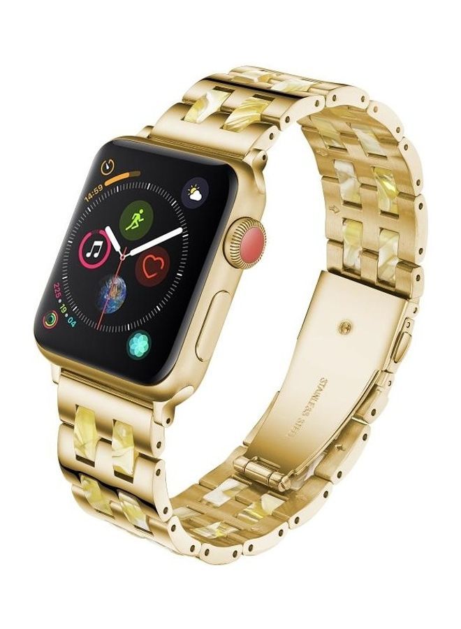 NIBEMINENT Watch Wrist Strap For Apple Series 7 41mm/6 & SE 5 4 40mm/3 2 1 38mm Beeswax - Image 3