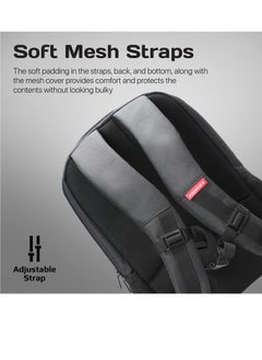 PROMATE Promate Travel Laptop Backpack, Premium Sleek Lightweight Laptop Bag with Multiple Spacious Compartments, Tablet Pocket, Water-Resistance and Secure Zippers for 15.6-inch Laptops, Tablets, Satchel-BP  - Image 5